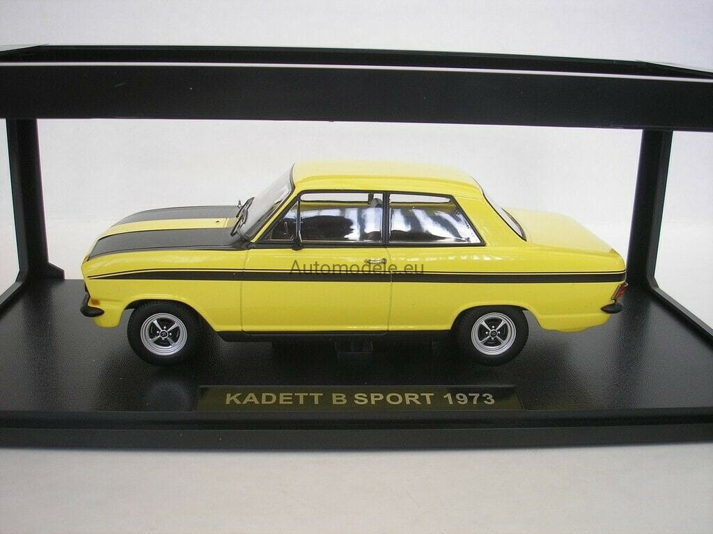 Modèle Réduit Opel Kadett B Sport 1973 échelle 1:18 KK Scale - Jaune Et Noir, Neuf