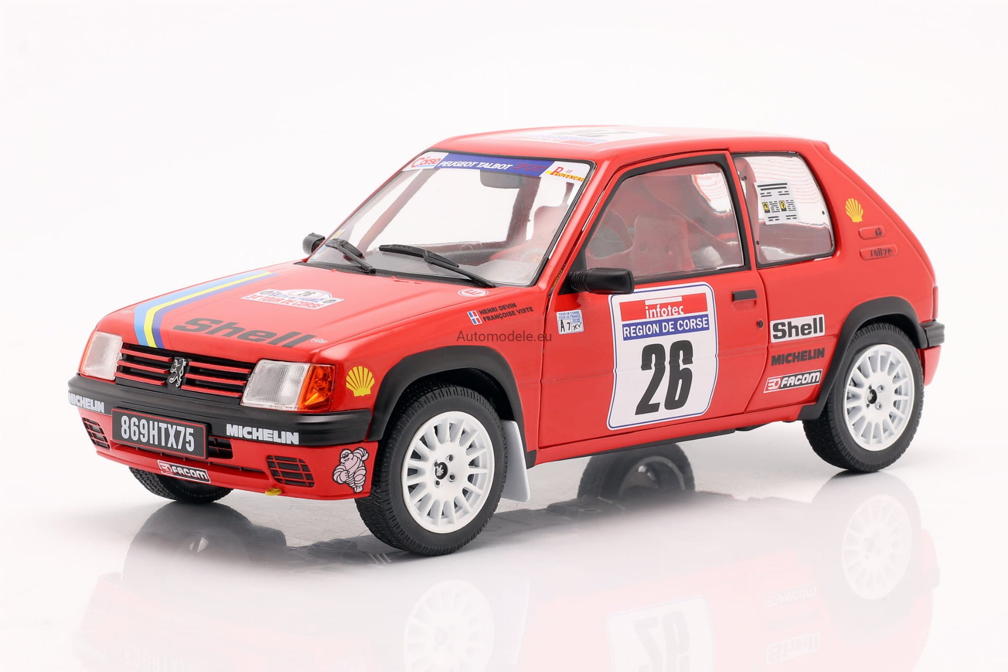 Peugeot 5 Rallye 26 Rallye Tour De Corse 1990 Devin Devin Viste Solido 1 18 S Automodele Eu