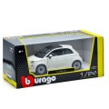 22106Wh Fiat 500 2007 Bburago 1:24