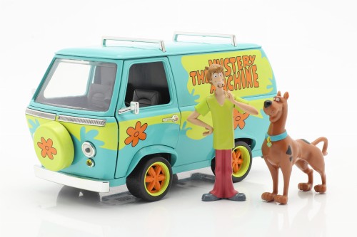31720 Van Wehikuł Tajemnic z Figurkami Kudłaty i Scooby Doo Jada Toys 1:24