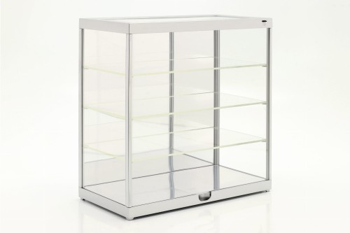 T9-247840MS Gablotka z oświetleniem LED oraz lustrem do modeli 4-poziomowa Uniwersalna Akrylowa Witryna Triple9