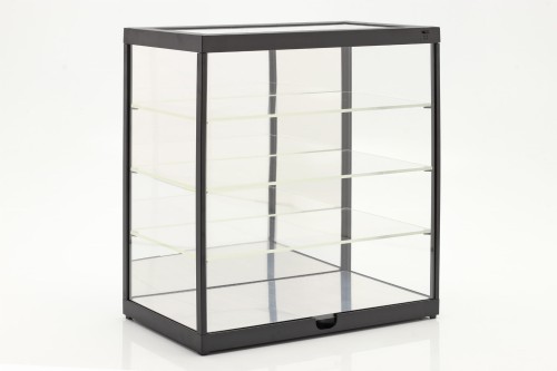 T9-247840MBK Gablotka z oświetleniem LED oraz lustrem do modeli 4-poziomowa Uniwersalna Akrylowa Witryna Triple9