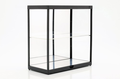 T9-187820MBK Gablotka z oświetleniem LED oraz lustrem do modeli 2-poziomowa Uniwersalna Akrylowa Witryna Triple9