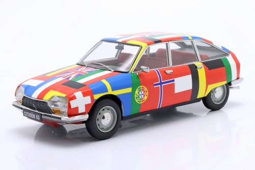 181667 Citroen GS Drapeaux 1972 Flags Norev 1:18