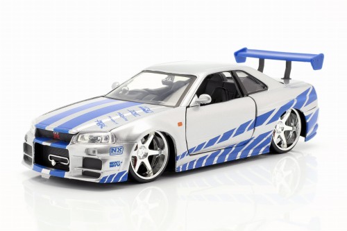 253203044 Brian's Nissan Skyline GT-R (R34) Movie 2 Fast 2 Furious 2003 Jada Toys 1:24