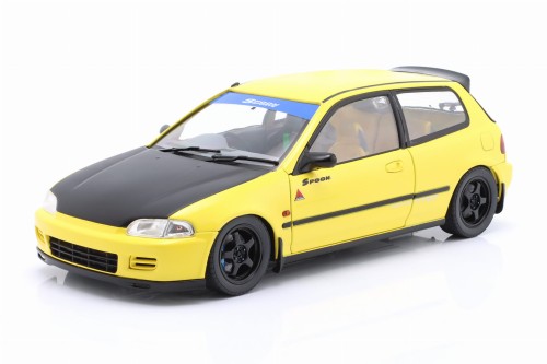 S1810402 Honda Civic (EG6) Spoon Version 1991 Yellow Carnival Solido 1:18