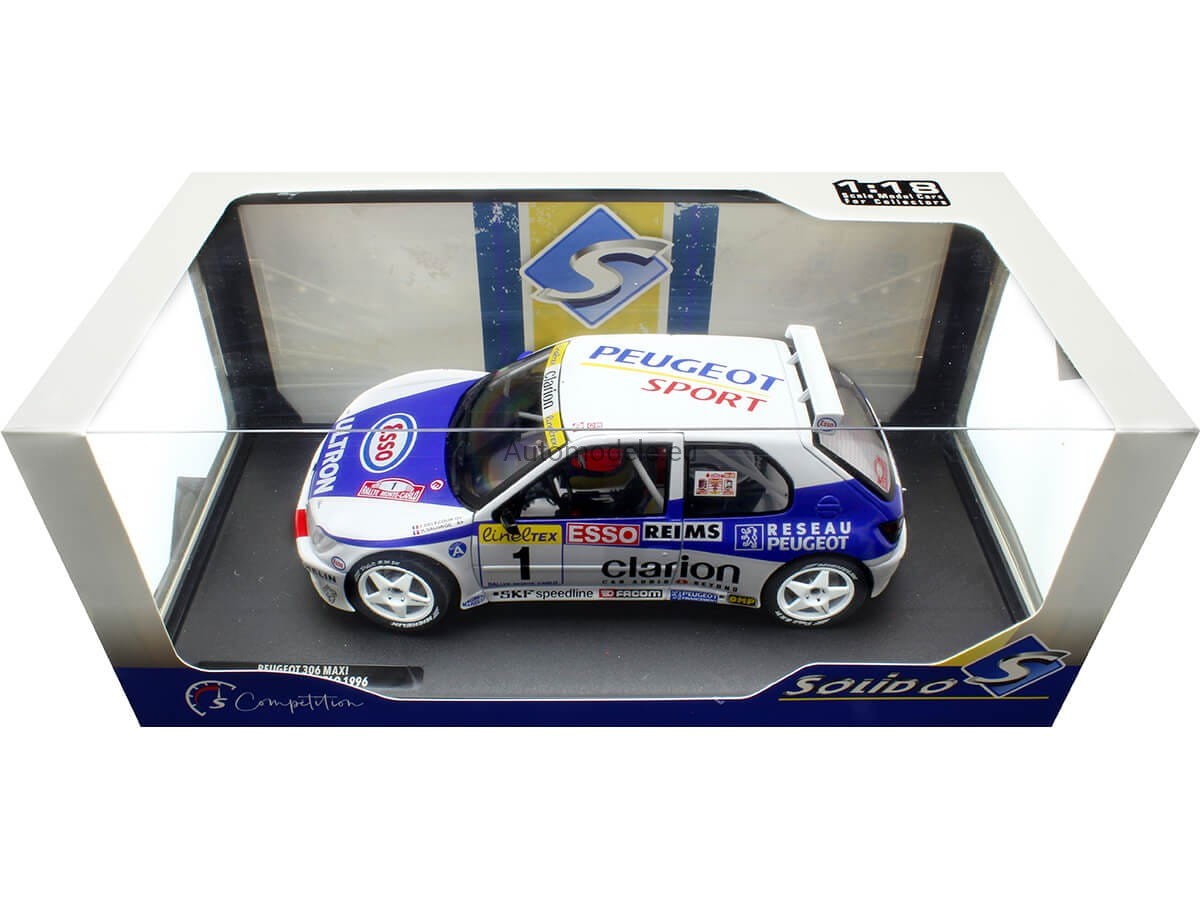 Solido 1:18 Peugeot 306 Maxi #1 Rallye du Var 2017 Loeb, Elena S1808308 Modellauto S1808308