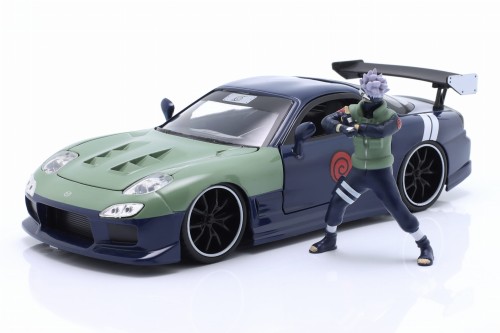 253255055 Mazda RX-7 Naruto Shippuden z Figurką Kakashi Hatake Jada Toys 1:24