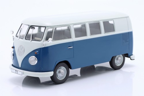 WB124179 Volkswagen VW T1 Bus 1960 Blue / White WhiteBox 1:24