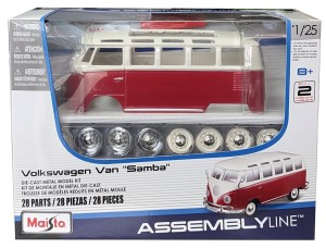 Volkswagen VW T1 Van Samba Model Do Składania Złożenia Maisto KIT Assembly Line 1:25