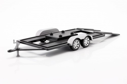 76009 Laweta Przyczepa - Car Carrier Hauler Trailer MotorMax 1:18