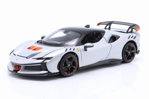 16020Wh Ferrari SF90XX Stradale 2024 White Metallic Bburago 1:18