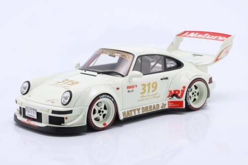 GT489 Porsche 911 (964) RWB Rauh-Welt Natty Dread Junior 2024 White GT Spirit 1:18