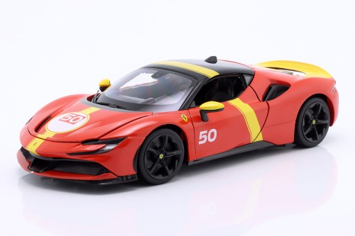 16021 Ferrari SF90 Stradale Assetto Fiorano #50 Le Mans Livery Bburago 1:18