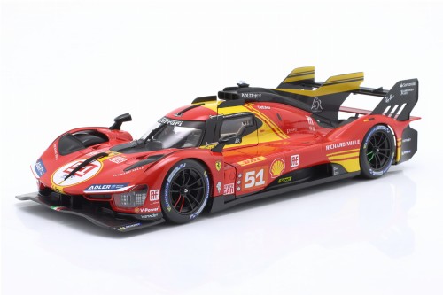 18-16301 #51 Ferrari 499P #51 WEC Qatar 2024 Calado, Pier Guidi, Giovinazzi Bburago 1:18