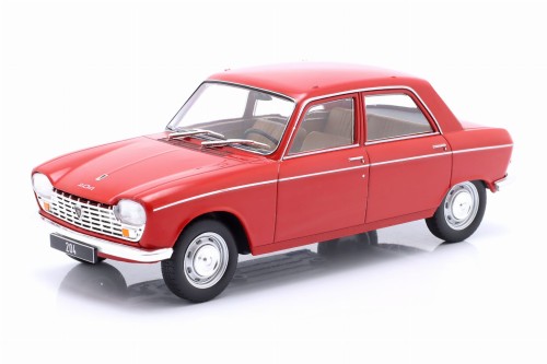 WB124181 Peugeot 204 1968 Red WhiteBox 1:24