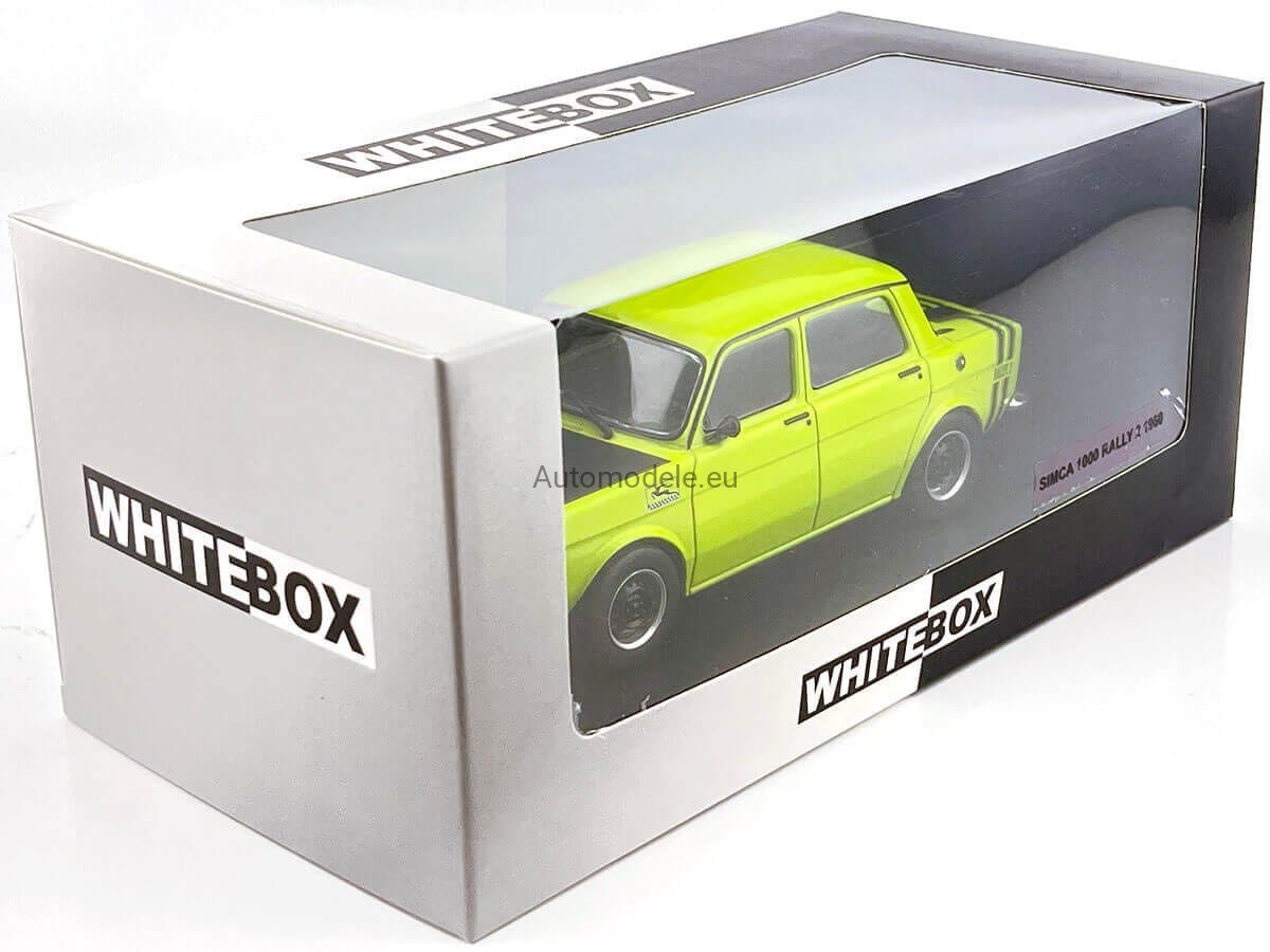 Miniature Simca 1000 Rallye 2 1970 - Whitebox 1/24 - Vert Et Noir - Neuve
