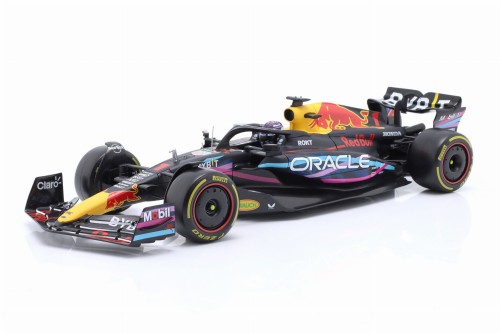 18003-V-MIAMI Red Bull Racing RB19 #1 Max Verstappen Winner Miami GP Formula 1 F1 World Champion 2023 Bburago 1:18