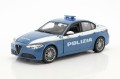 21085 Alfa Romeo Giulia Polizia 2016 Blue / White Bburago 1:24