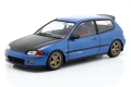 S1810406 Honda Civic (EG6) 1991 Cobalt Blue Pearl Solido Works 1:18