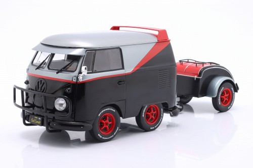 S1810903 Volkswagen VW T1 Kool Kombi B-Team Sport 2024 Black / Red Solido 1:18