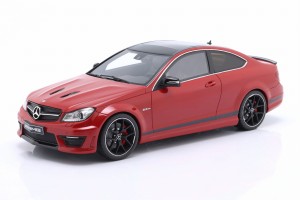 Mercedes-Benz C63 AMG (W204) Coupe Edition 507 2014 Fire Opal Red GT Spirit 1:18