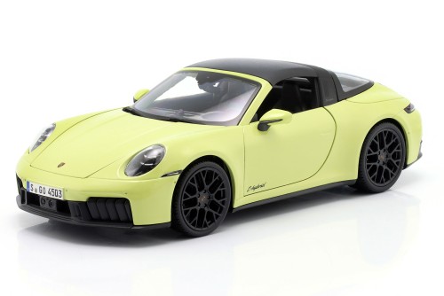 31470 Porsche 911 (992.2) Targa 4 GTS Hybrid 2025 Yellow Maisto 1:18