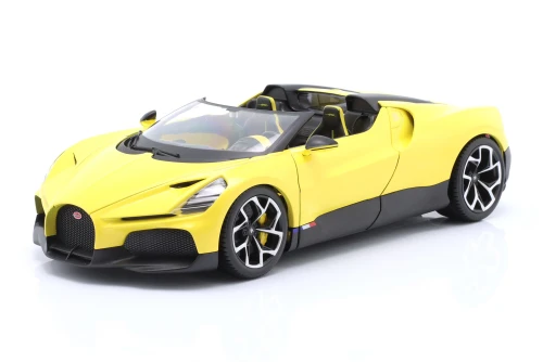 11051 Bugatti W16 Mistral 2023 Yellow Bburago 1:18