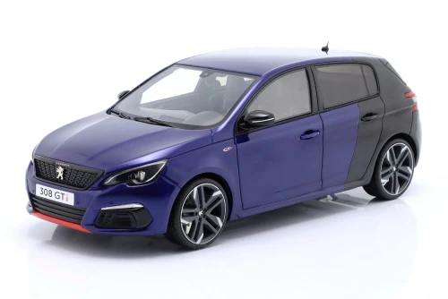 OT922 Peugeot 308 GTi 2018 Magnetic Blue / Black Otto Mobile 1:18
