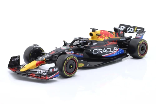 28030 Red Bull RB19 #1 Max Verstappen Winner USA GP (Austin) F1 Formula 1 World Champion 2023 + Gablotka - Bburago 1:24
