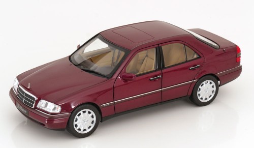 183370 Mercedes-Benz C-Class C200 (W202) 1993 Red Metallic Norev 1:18 - Limited Edition 750 pcs.