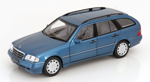 183386 Mercedes-Benz C-Class C200 T-Modell S202 Estate 1997 Aquamarin Metallic Norev 1:18 - Limited Edition 1/500