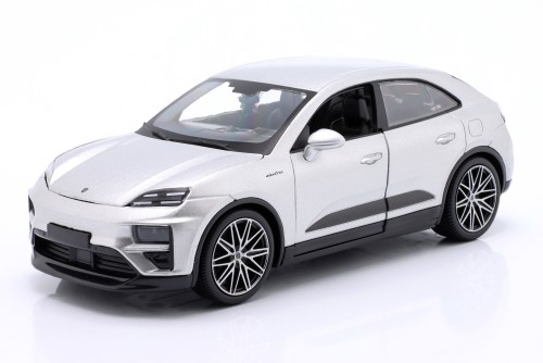 21114Sl Porsche Macan 4 Turbo Electric 2024 Silver Bburago 1:24