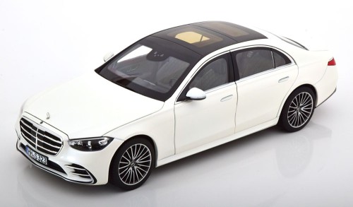 183801 Mercedes-Benz S-Class AMG-Line (W223) 2021 White Metallic Norev 1:18 - Limited Edition 500 pcs.