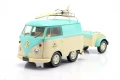 S1810905 Volkswagen VW T1 Cool Combi with Trailer 2024 Mint Green / White Solido 1:18