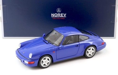 187322 Porsche 911 (964) Carrera 4 Coupe 1990 Maritim Blue Norev 1:18 - Limited Edition 504 pcs.