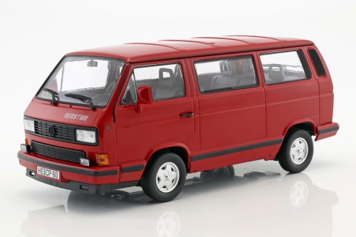 188542 Volkswagen VW T3 Multivan Minibus Red Star 1992 Red Norev 1:18