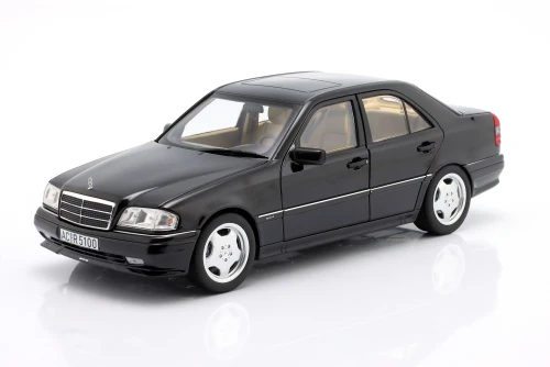 183381 Mercedes-Benz C-Class C36 AMG (W202) 1993 Obsidian Black Metallic Norev 1:18