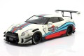 S1805819 Nissan GT-R (R35) LBWK w/ Liberty Walk Body Kit Type 2.0 2024 Martini Livery Solido 1:18