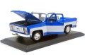 31467BL Chevrolet C10 Cheyenne Super Pick-Up 1974 Blue / White Maisto 1:18
