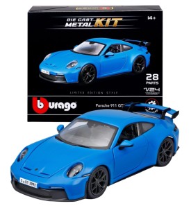 Porsche 911 (992) GT3 2022 Blue - Model do Składania Złożenia Bburago KIT 1:24