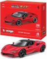 26057 Ferrari SF90 Stradale Hybrid 2019 - Model do Składania Złożenia Bburago KIT 1:24