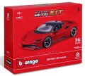 18-25136-KIT  Ferrari SF90 Stradale Hybrid 2019 - Model do Składania Złożenia Bburago KIT 1:24