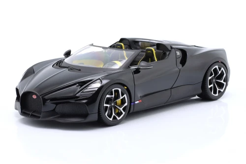 11051 Bugatti W16 Mistral 2023 Black Bburago 1:18