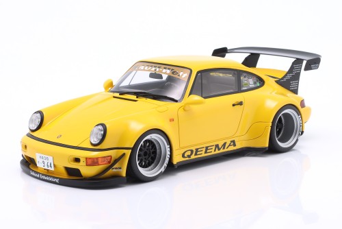 GT492 Porsche 911 (964) RWB Rauh-Welt Qeema 2024 Yellow GT Spirit 1:18