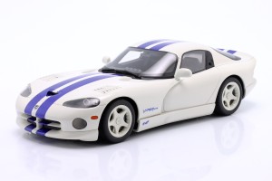 Dodge Viper GTS Coupe 1996 Stone White / Blue Stripes GT Spirit 1:18