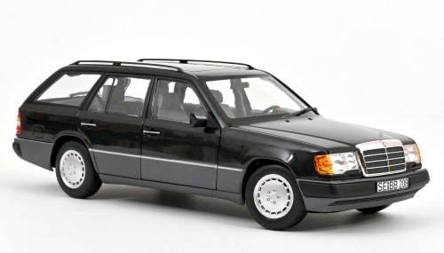 183960 Mercedes-Benz 300D S124 T-Modell 1990 Blue-Black Metallic Norev 1:18