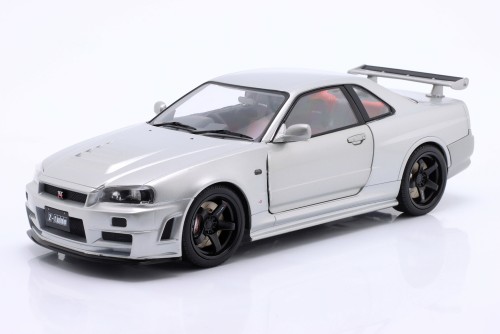 S1804312 Nissan Skyline GT-R R34 (BNR34) Z-Tune with Nismo Parts 1999 Silver Solido 1:18