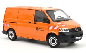 Volkswagen VW T5 Transporter 2003 Communal Vehicle - Orange Norev 1:18