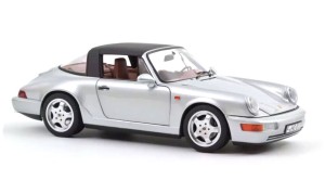 Porsche 911 (964) Carrera 4 Targa 1990 Polar Silver Metallic Norev 1:18